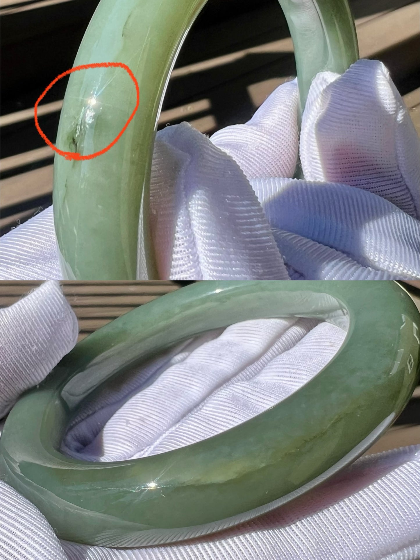54.8mm Certified natural jade / Qiemo greenish blue Nephrite bangle/ bracelet/天然 且末青玉手镯 蓝青玉正圈手镯 平安镯 #0791 微瑕