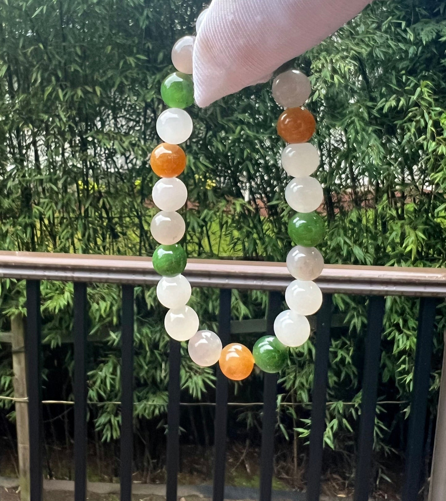 8mm Certified Natural Hetian jade nephrite/multi color(green brown purple white)nephrite bracelet天然和田玉多宝手串 碧玉 糖玉 烟紫 白玉 质地细润 起胶起荧光