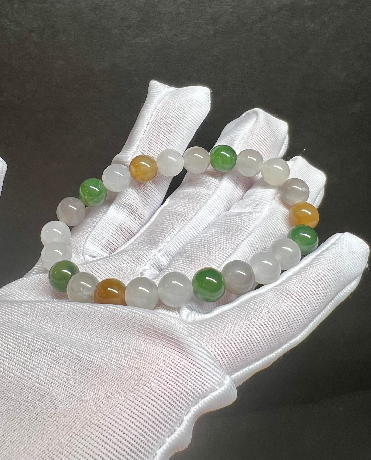 8mm Certified Natural Hetian jade nephrite/multi color(green brown purple white)nephrite bracelet天然和田玉多宝手串 碧玉 糖玉 烟紫 白玉 质地细润 起胶起荧光