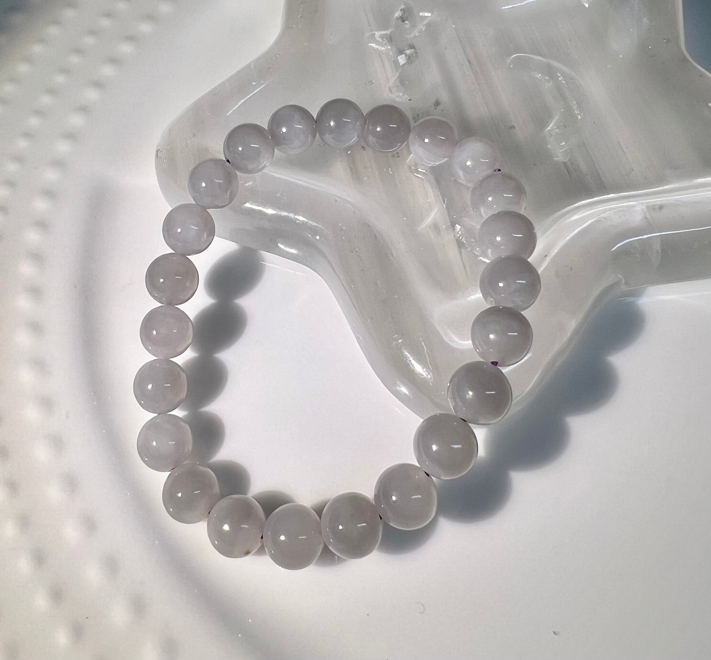 Certified Natural old mine Hetian jade nephrite bracelet/ icy smoky gray 天然和田玉 青海老矿烟灰/烟紫色 手串 冰糯 起胶#4684