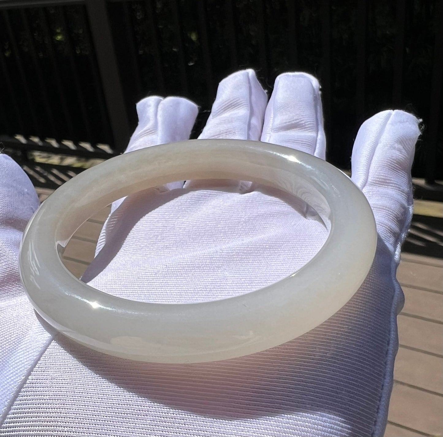 57.5mm Certified Natural old mine Hetian jade nephrite bangle bracelet/icy lotus root pink nephrite/天然精品青海老矿和田玉 正圈手镯 平安镯 冰紫藕粉 莹润冰糯#5377