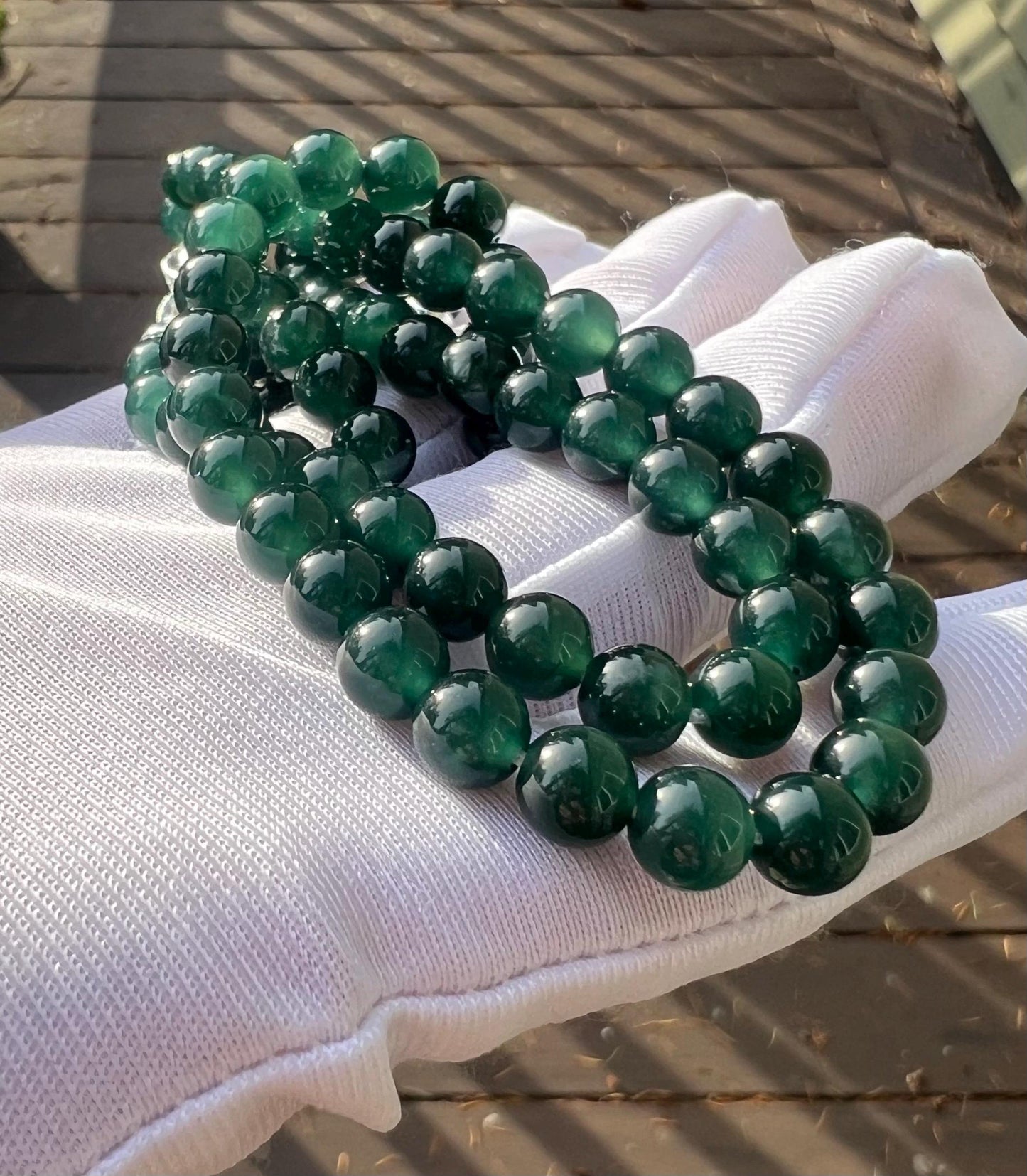 Certified Natural untreated Grade A Jade multi purpose necklace bracelet/Guatemala Jadeite icy peacock blue green Jadiete天然无优化冰蓝水翡翠项链手链#0546