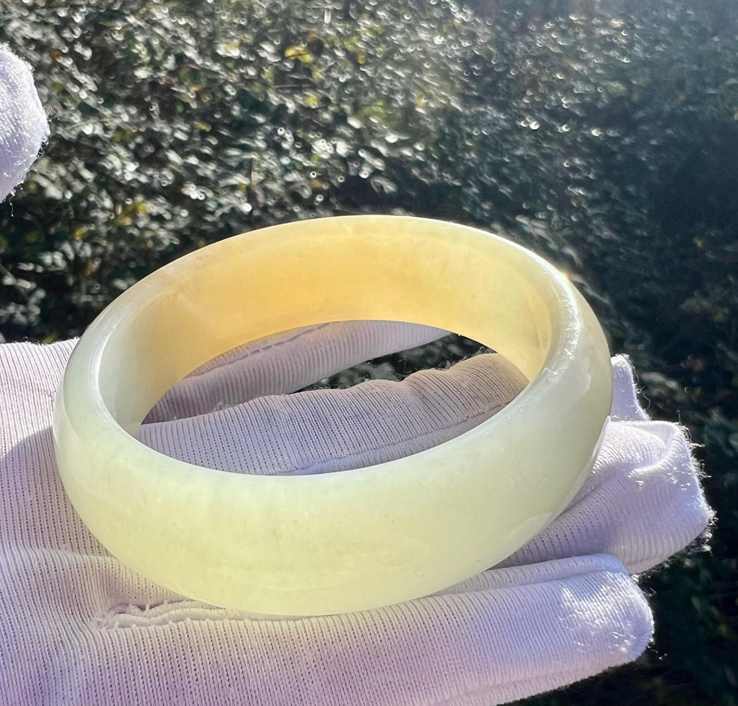 52.2mm Certified natural Hetian jade /Siberian brown White Nephrite bangle/bracelet/天然精品和田玉 俄料糖白玉手镯 巴沙矿糖玉白玉平安镯 #1417