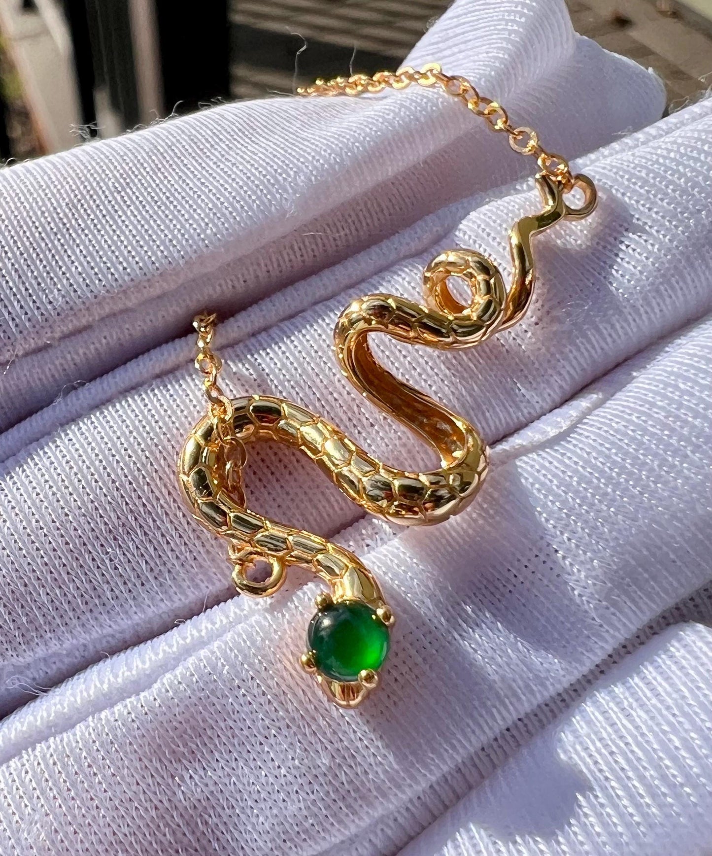 Certified natural Guatemala Grade A Jade/ icy green Jadiete sterling silver /snake shaped bracelet 天然A货危料翡翠 满绿 手链 蛇形纯银 手链 #0397