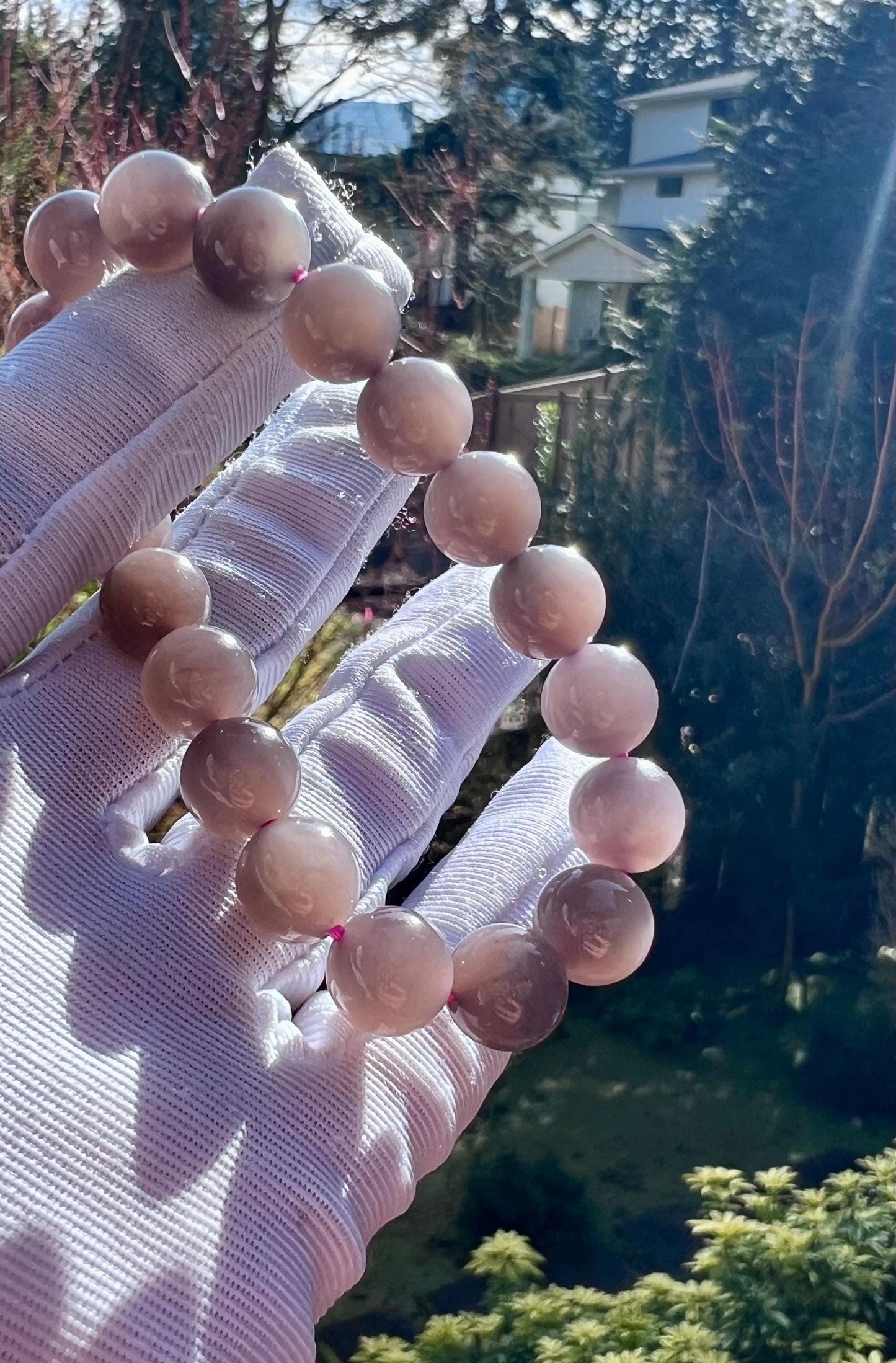 10mm Certified natural jade /purple nephrite bracelet/icy grape Purple nephrite/天然精品 烟紫玉手串 冰底葡萄紫 红紫#7136 熟料细料