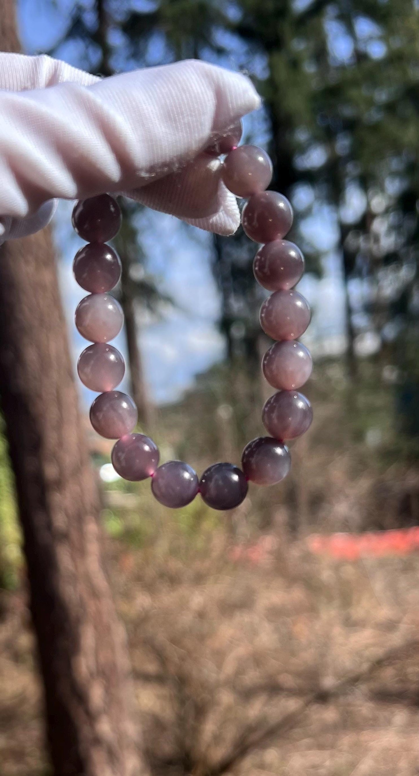 10mm Certified natural jade /purple nephrite bracelet/icy grape Purple nephrite/天然精品 烟紫玉手串 冰底葡萄紫 红紫#7136 熟料细料