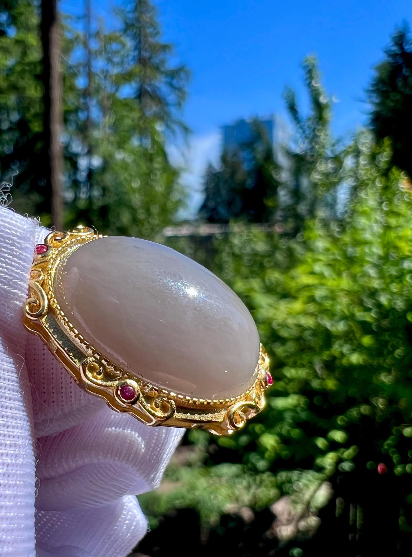 Certified natural Qinghai nephrite oval pendant /purple nephrite pendant Inlaid sterling silver/necklace 天然软玉 青海烟紫蛋面吊坠 纯银镶嵌#1063丁香紫