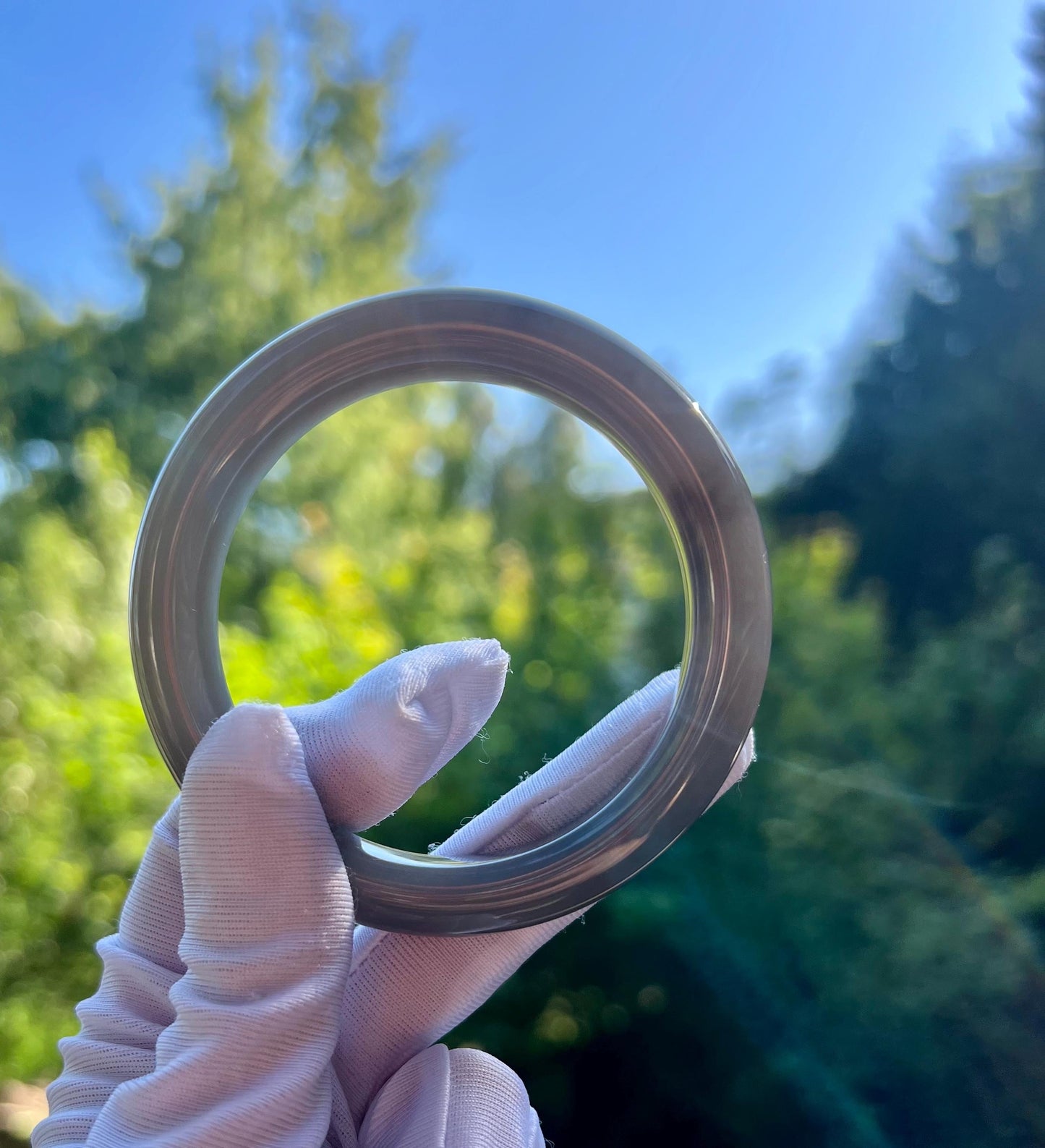 56.8mm Certified natural jade/ Qinghai old mine purple nephrite bangle /bracelet 紫气东来 天然软玉 青海老矿烟紫正圈手镯 平安镯 烟紫葡萄紫双色 老熟料#0644 意境烟紫