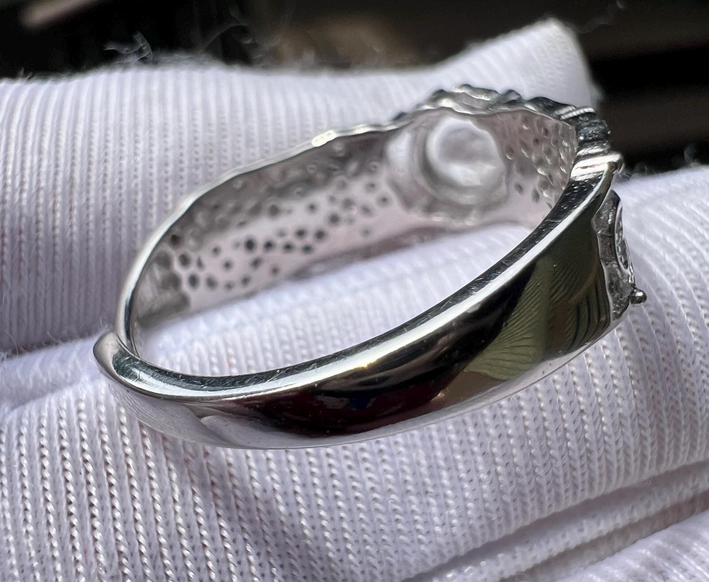 Natural clear quartz ring/High clarity round shaped ring/Faceted clear quartz/sterling silver天然净体白水晶戒指/圆形刻面白水晶 意大利工艺纯银镶嵌