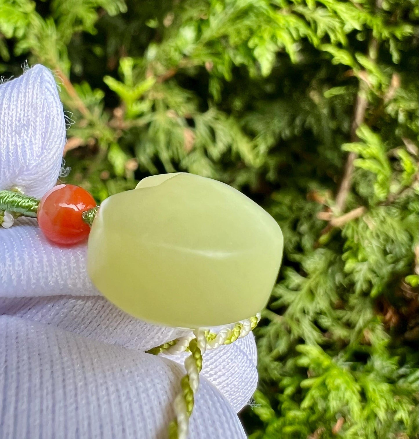 Certified natural jade/Light yellow nephrite safety Ruyi Lock pendant/necklace/天然软玉 黄玉 平安如意锁吊坠#5145 鹅黄色