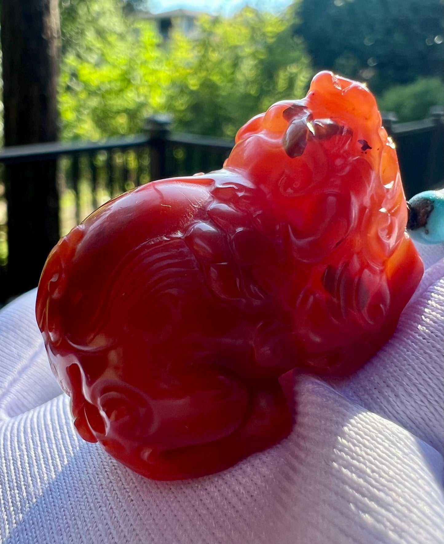 Certified natural Nanhong agate carved Pixiu pendant/Hand carved pendant/ Southern Red Agate,天然精品川料南红 手工雕刻貔貅吊坠#7337 柿子红玫瑰红双色