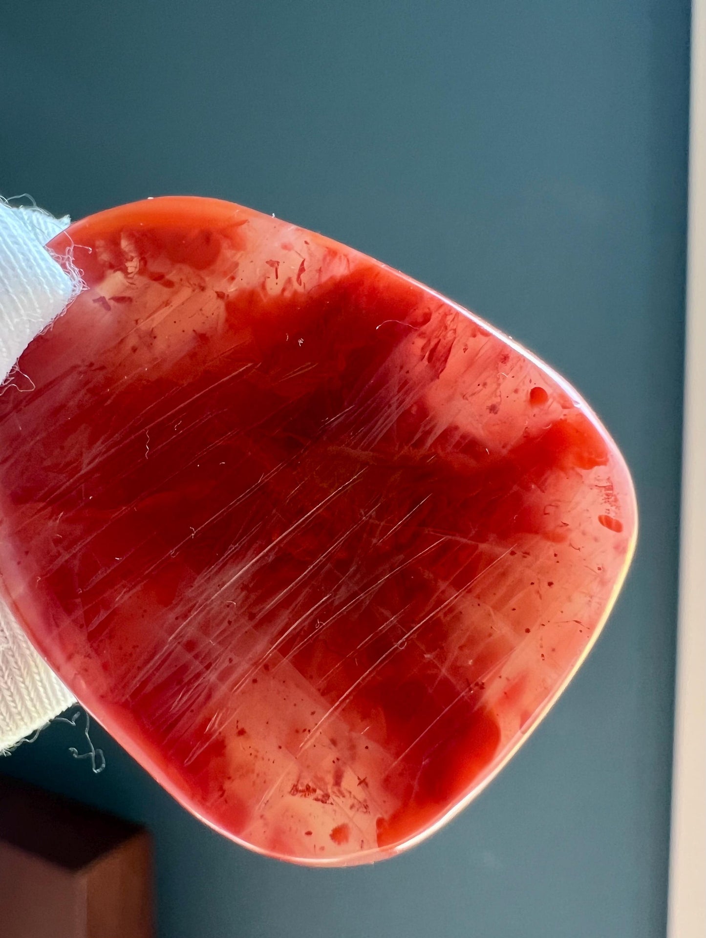 Certified natural Nanhong agate carved landscape Pendant necklace, Southern Red Agate Pendant,天然精品川料南红手工雕刻山水之间 吊坠 项链 #9441 红润