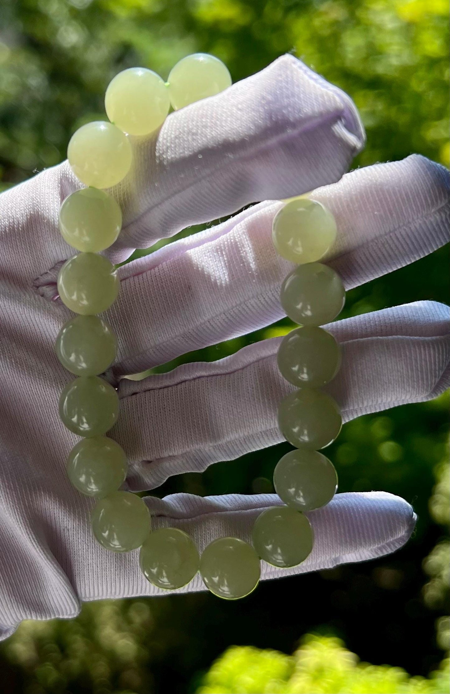 9.8mm Certified natural nephrite Bracelet/light Qingshui nephrite bracelet 天然软玉 老矿晴水料 晴水手串#0269 润糯起莹光