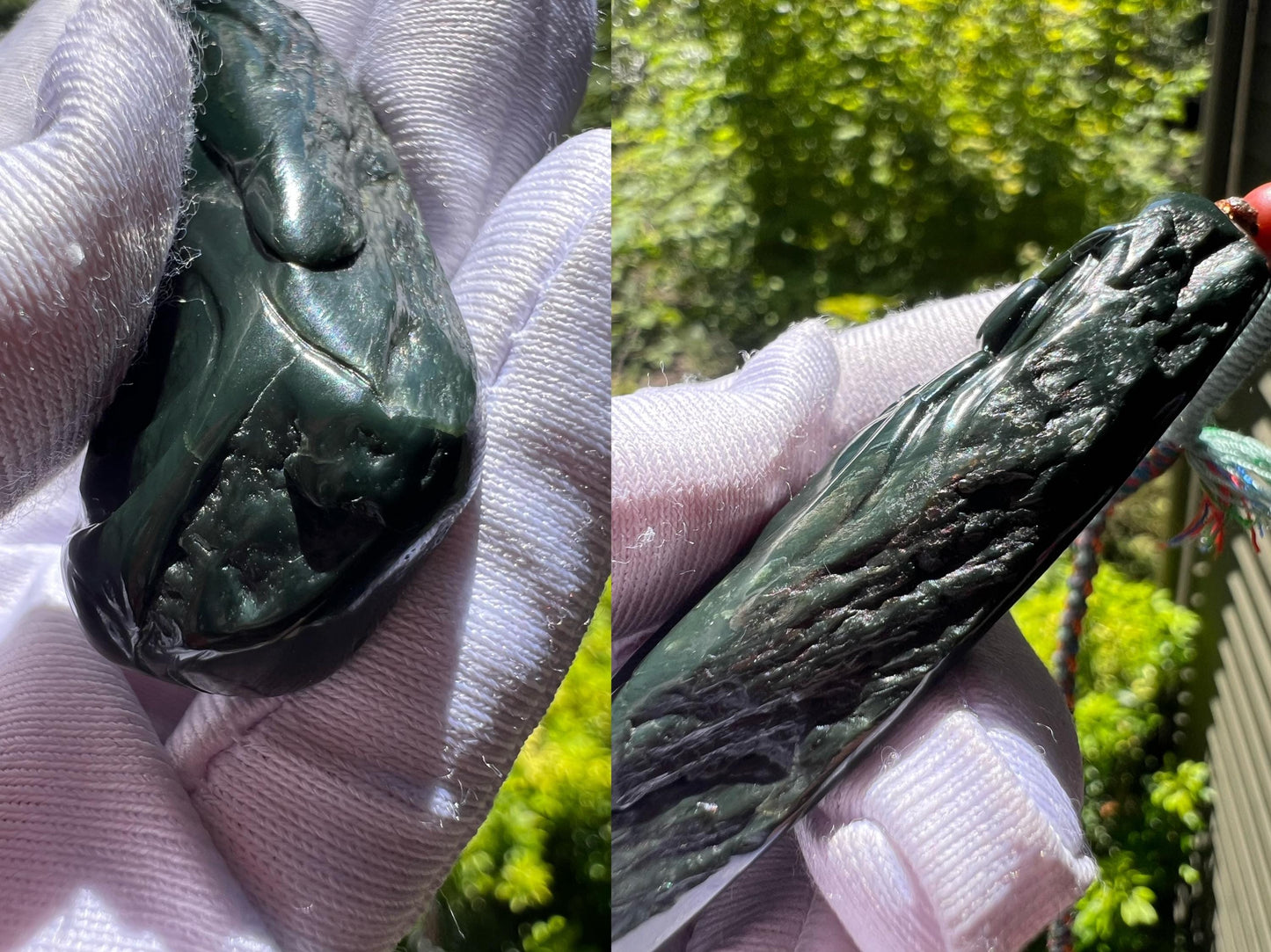Certified natural river jade/oily black jade/dark nephrite freeform pendant/hand carved Enlightenment pendant天然精品软玉 细料黑青玉 子料吊坠 悟道 #8768黑、细、油