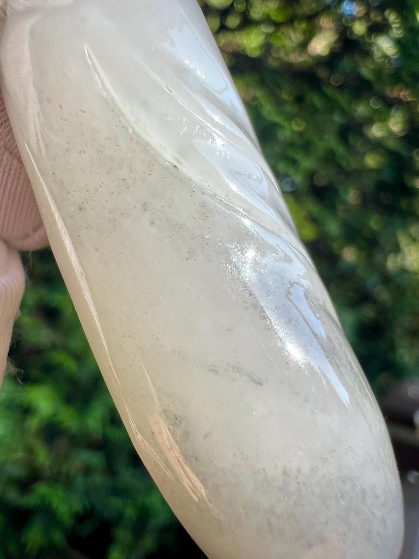 Certified natural jade /Yulong river Qinghua nephrite nothing pendant necklace/river nephrite with original skin/freeform pendant 天然软玉 玉龙河子料青花随形吊坠 #3464 清水皮