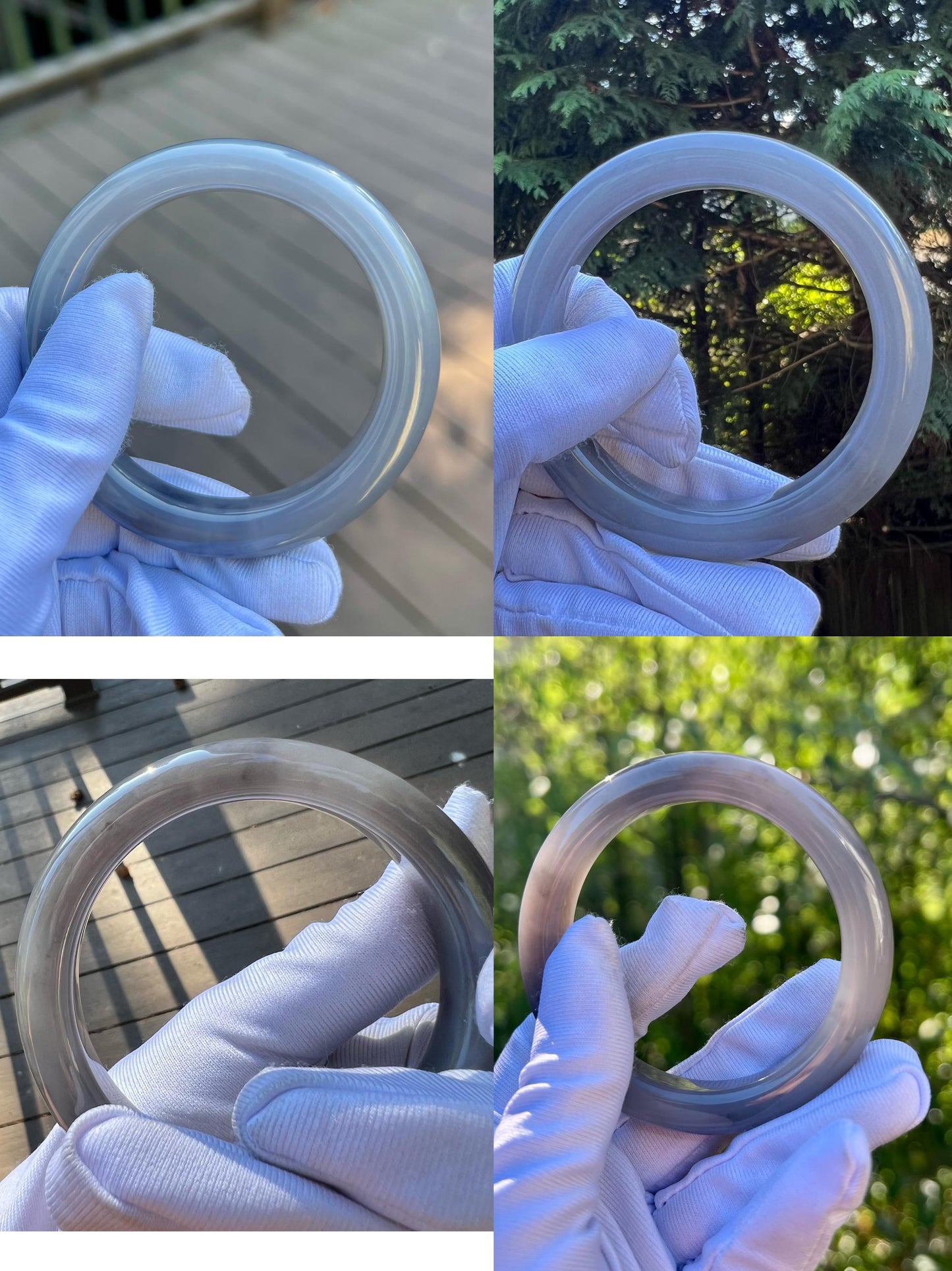 54.8mm Certified natural jade/ old mine purple nephrite bangle /bracelet 紫气东来 天然软玉 老矿烟紫正圈手镯 平安镯 香芋紫双色 老熟料#0389 冰润糯 意境烟紫