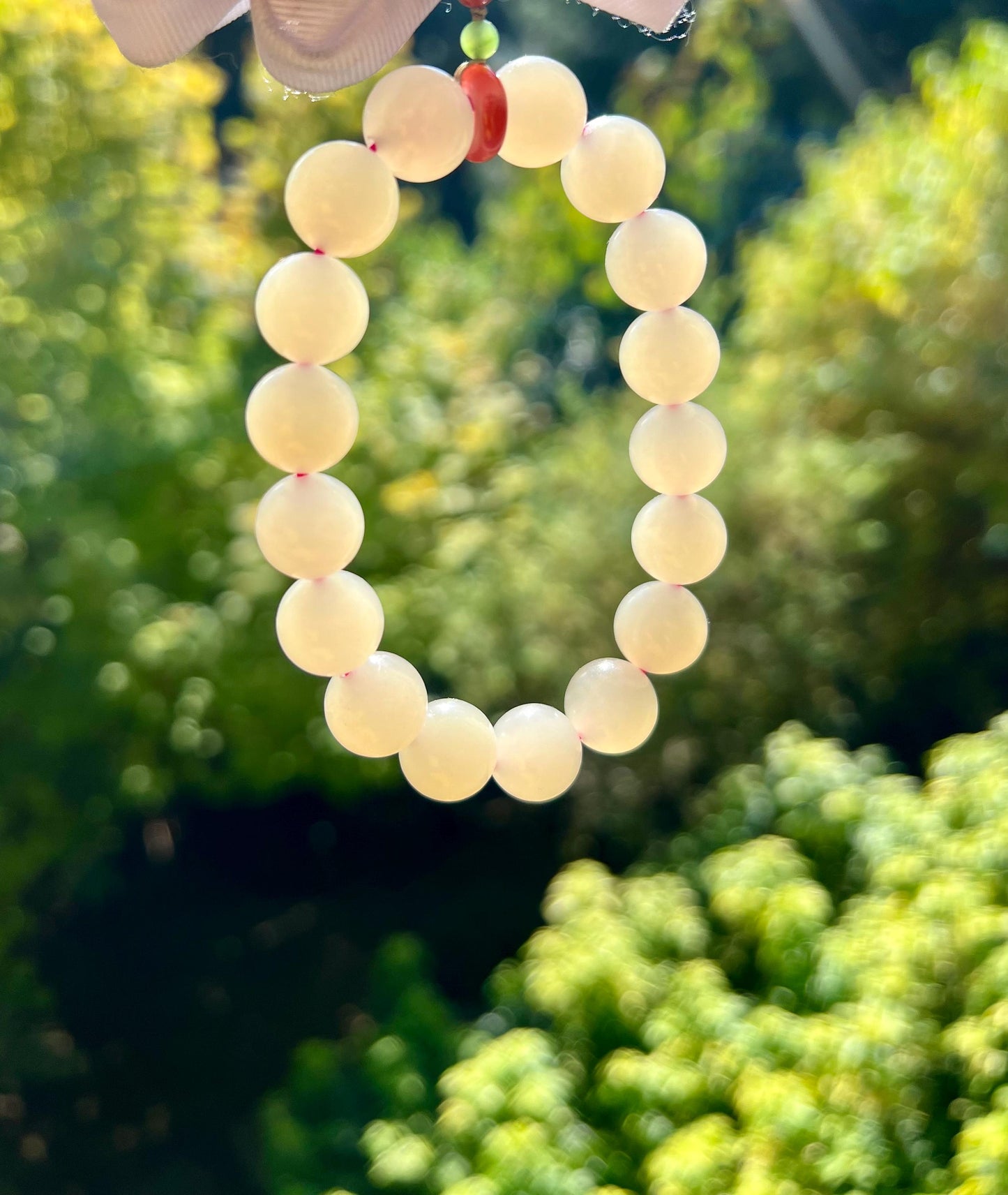 12mm Certified natural jade/ lotus root pink nephrite bracelet/purple nephrite feather charm 天然精品软玉 藕粉手串 冰糯果冻料 胶感足起莹光 #3074 肉粉色 搭配软玉烟紫羽毛挂件