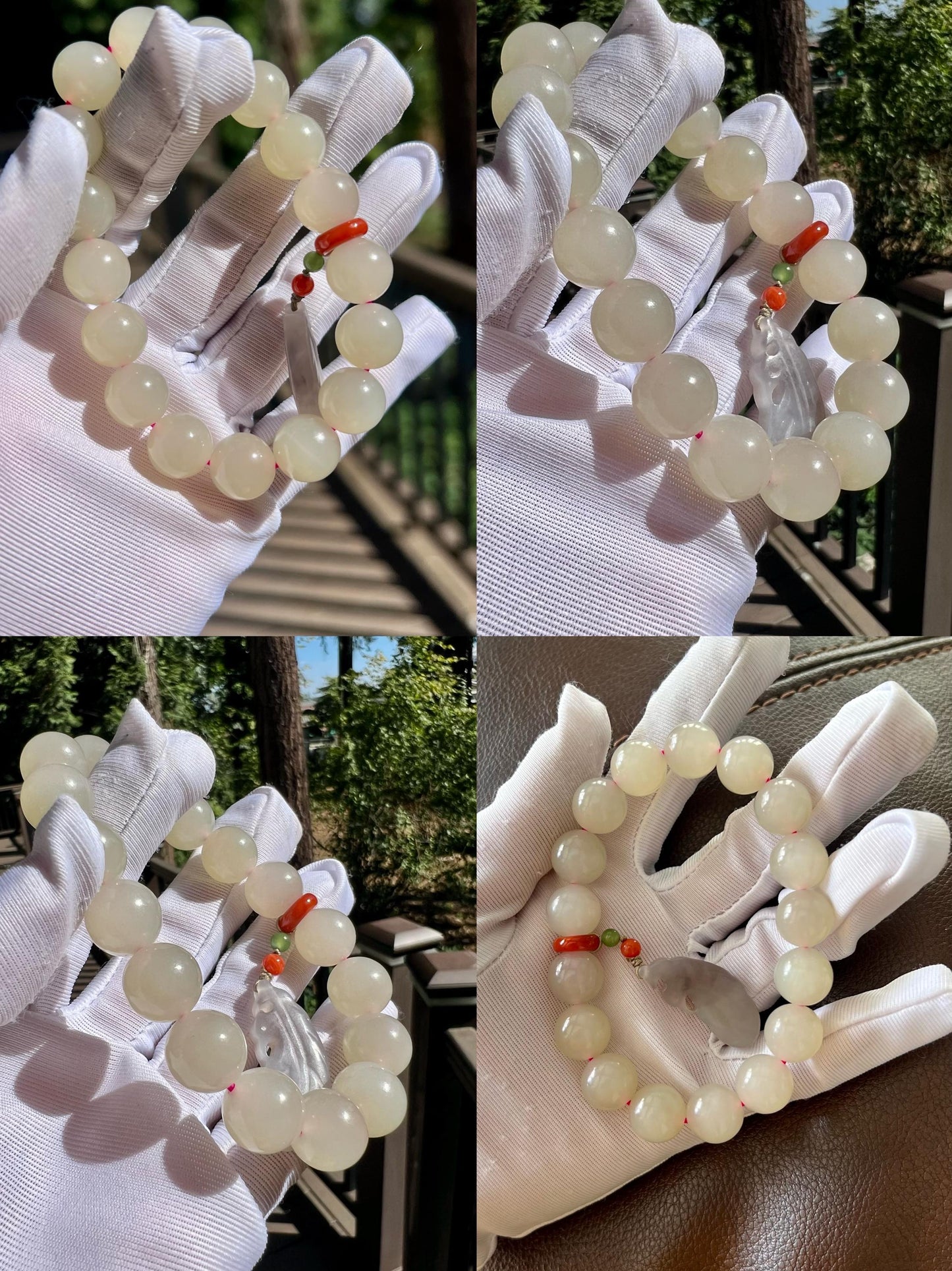 12mm Certified natural jade/ lotus root pink nephrite bracelet/purple nephrite feather charm 天然精品软玉 藕粉手串 冰糯果冻料 胶感足起莹光 #3074 肉粉色 搭配软玉烟紫羽毛挂件