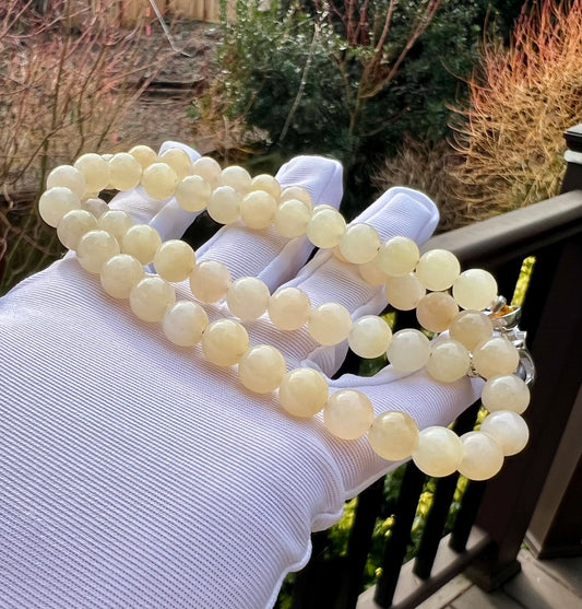 Certified Natural jade/ brown white nephrite necklace天然糖白玉  金山糖玉项链 #1835