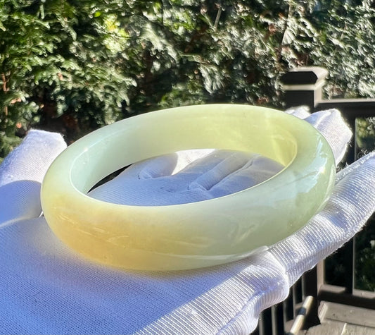 56.4mm Certified natural jade/brown White Nephrite bangle/white brown green tricolor bracelet/天然 俄料糖白玉手镯 糖白带翠 三色手镯 平安镯 #2117