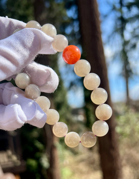 10mm Certified Natural jade/ Qinghai nephrite bracelet/icy smoky purple nephrite 紫气东来 天然 青海冰烟紫玉 藕紫色#1354 冰糯起莹光