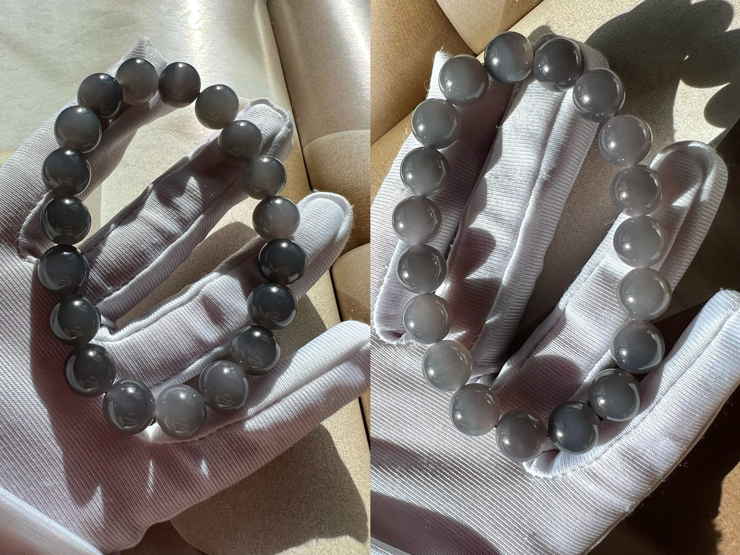 10mm Certified natural jade Qinghai old mine purple nephrite bracelet/icy grape Purple nephrite/天然精品 青海老矿烟紫玉手串 葡萄紫 熟料细料#0950 冰润细糯