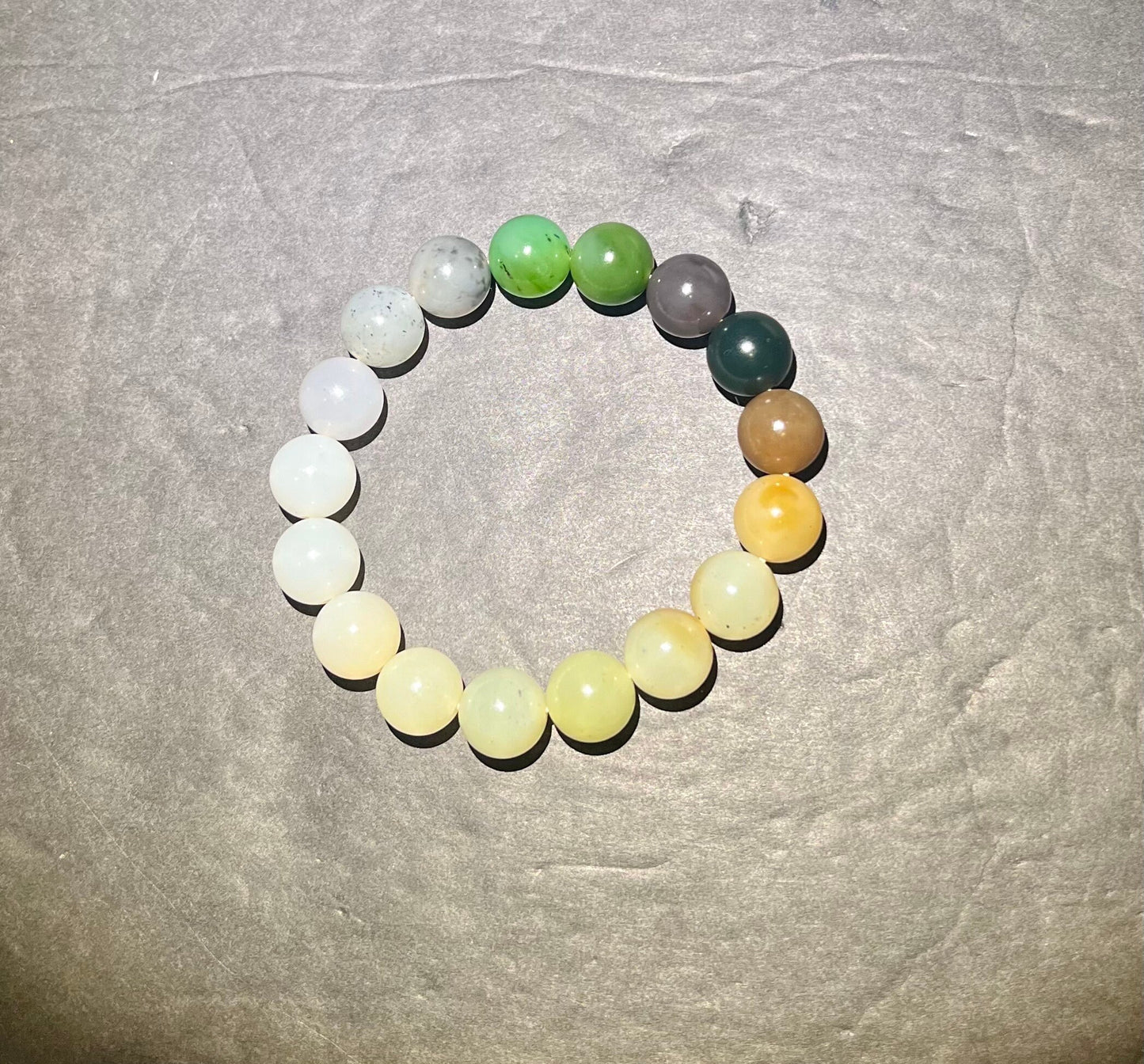 12mm Certified Natural Hetian jade nephrite/multi color(green brown purple white)nephrite bracelet天然和田玉多宝手串 碧玉糖玉点墨青花帝王青玉帝王紫藕粉