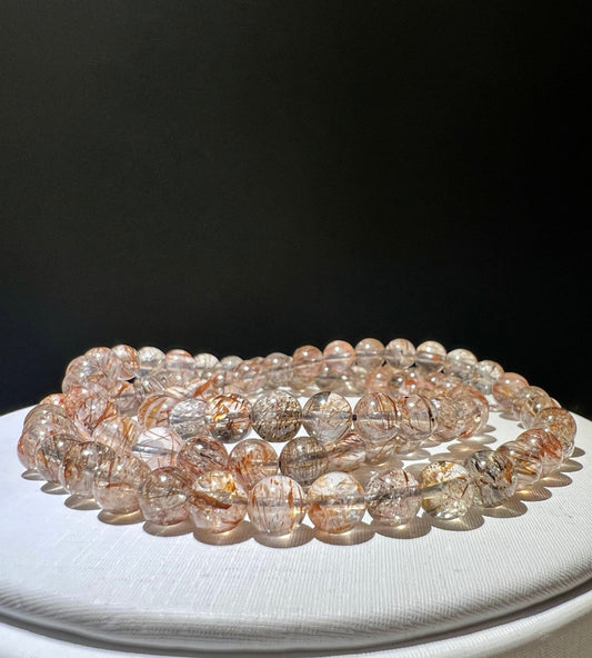 Natural black golden super seven bracelet / rich inclusions/black golden rutilated multi-Wraps Bracelet /necklace天然黑金超七 多圈手串手链 晶体干净内涵多可作项链
