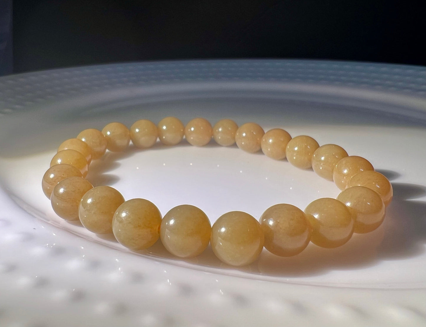 8mm Certified Natural Hetian jade/ nephrite/ old mine brown nephrite bracelet beads天然和田玉 且末老料糖玉手串 且末近矿黄糖 细糯油润#3505