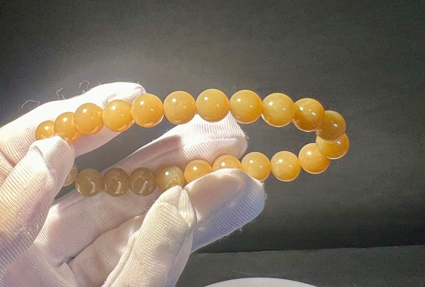 8mm Certified Natural Hetian jade/ nephrite/ old mine brown nephrite bracelet beads天然和田玉 且末老料糖玉手串 且末近矿黄糖 细糯油润#3505