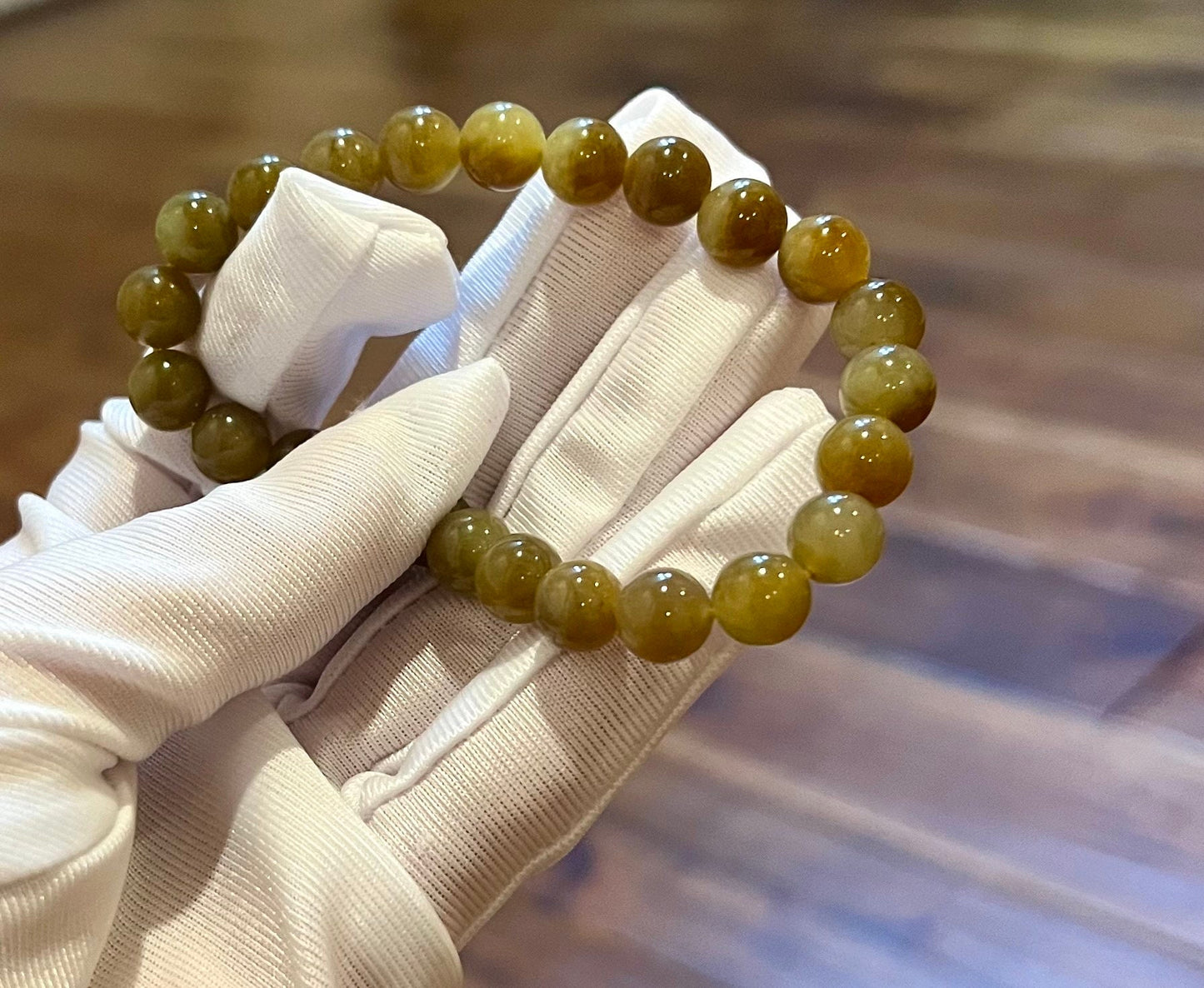 8mm Certified Natural Hetian jade/ nephrite/ Jinshan mine golden brown white nephrite bracelet/sugar white天然精品和田玉 糖玉手串 且末金山 糖青白 很油糯#5149
