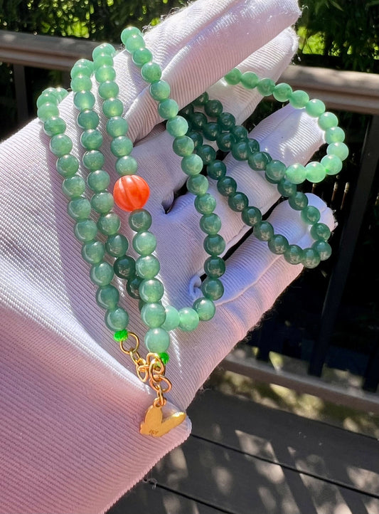 Certified Natural untreated Grade A Jade adjustable necklace /Guatemala Jadeite  icy blue green Jadiete  天然精品无优化冰糯蓝水翡翠项链手链 长度可调#4509