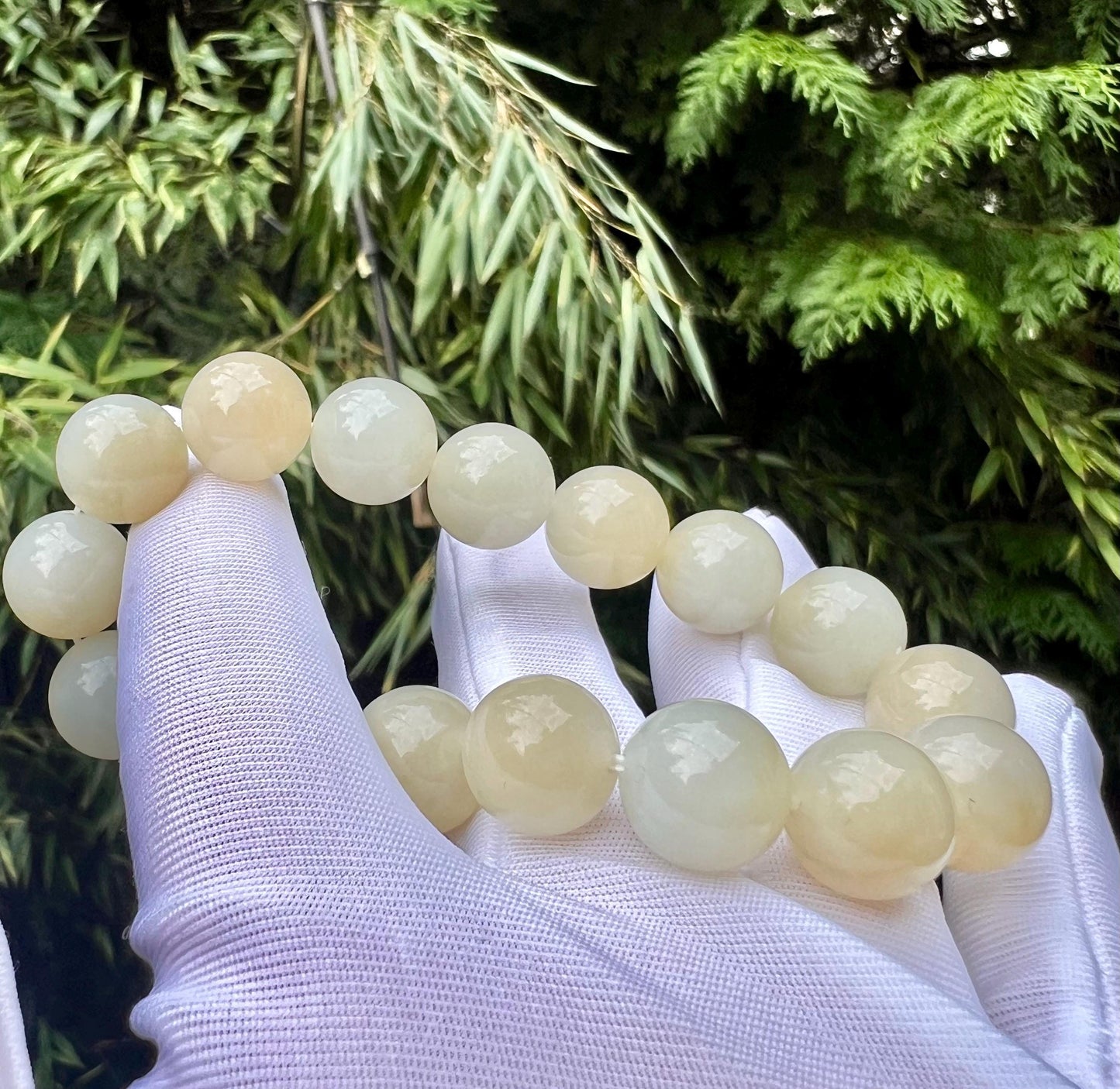 12mm Certified Natural Hetian jade /Siberian brown White Nephrite bracelet 天然精品和田玉俄料 巴沙料糖白玉 油性好脂粉足 籽料质感#0845