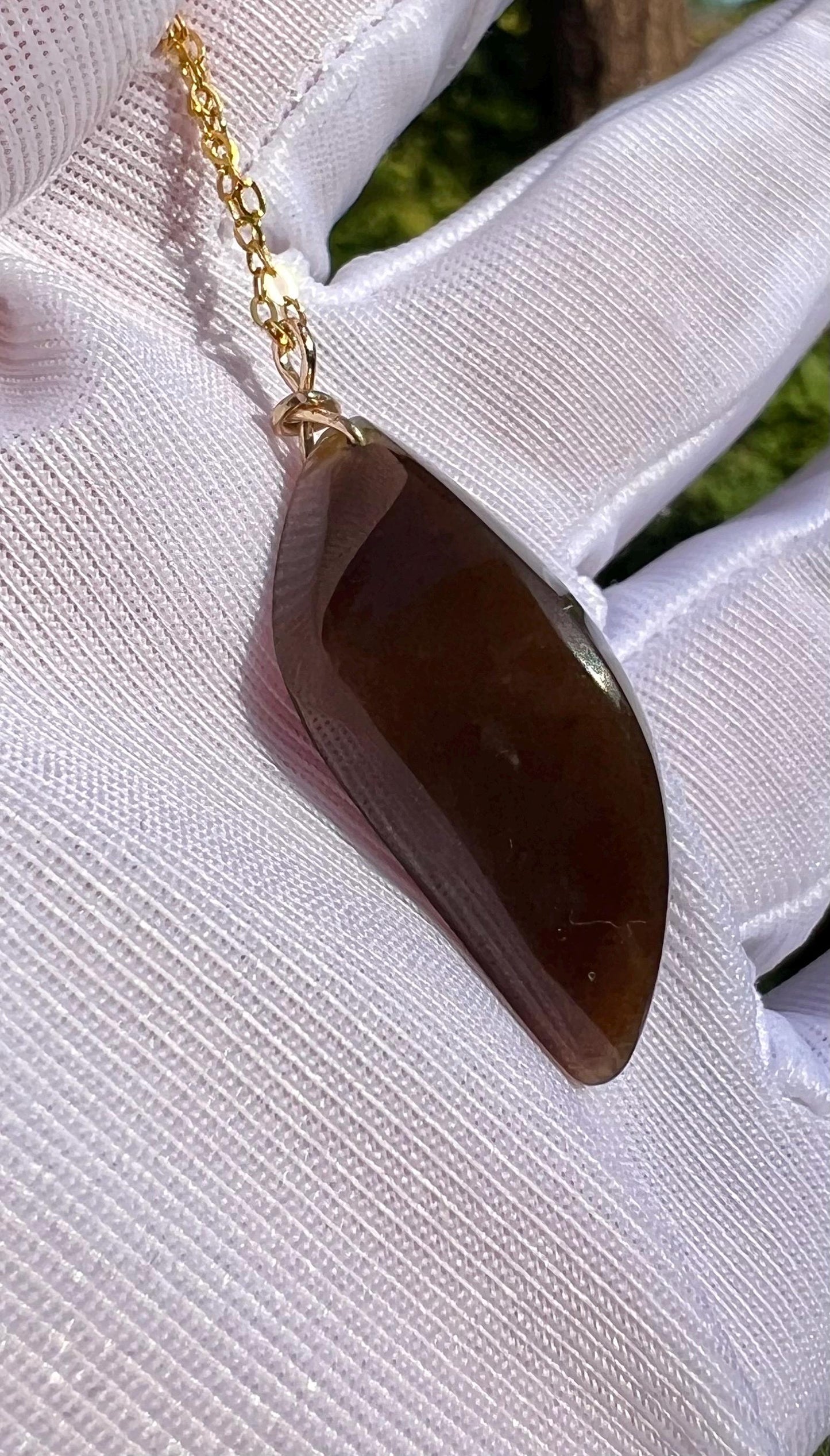 Certified Natural hetian jade/Qiemo Jinshan dark red brown Nephrite carved pendant/Willow leaf pendant/S925 天然精品和田玉 且末金山糖玉 老红糖红油糖 吊坠#5074