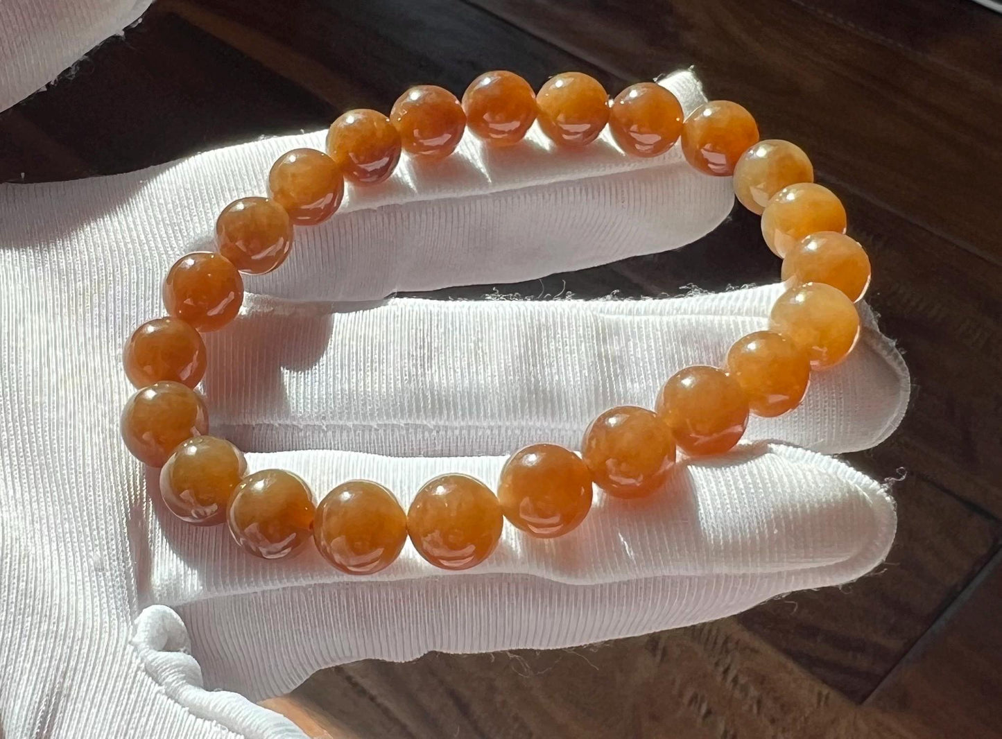 8mm Certified Natural Hetian jade/Qiemo Jinshan mine gold  brown nephrite bracelet天然和田玉 糖玉手串 且末金山黄金糖 红油黄金糖 #3128