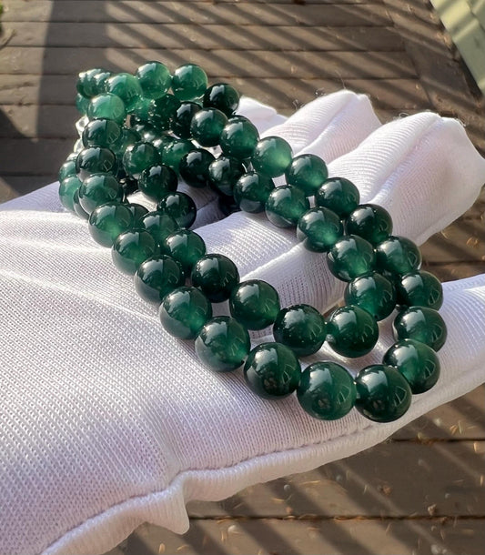 Certified Natural untreated Grade A Jade multi purpose necklace bracelet/Guatemala Jadeite icy peacock blue green Jadiete天然无优化冰蓝水翡翠项链手链#0546