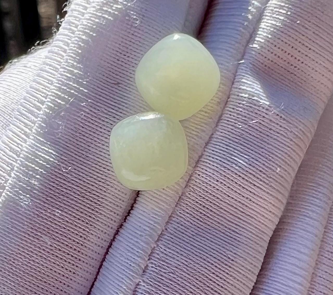 Certified natural jade/Qingshui Nephrite earrings/ Sterling silver /square shape nephrite sdud earrings 天然 白晴水色软玉耳环 耳钉 纯银#0139