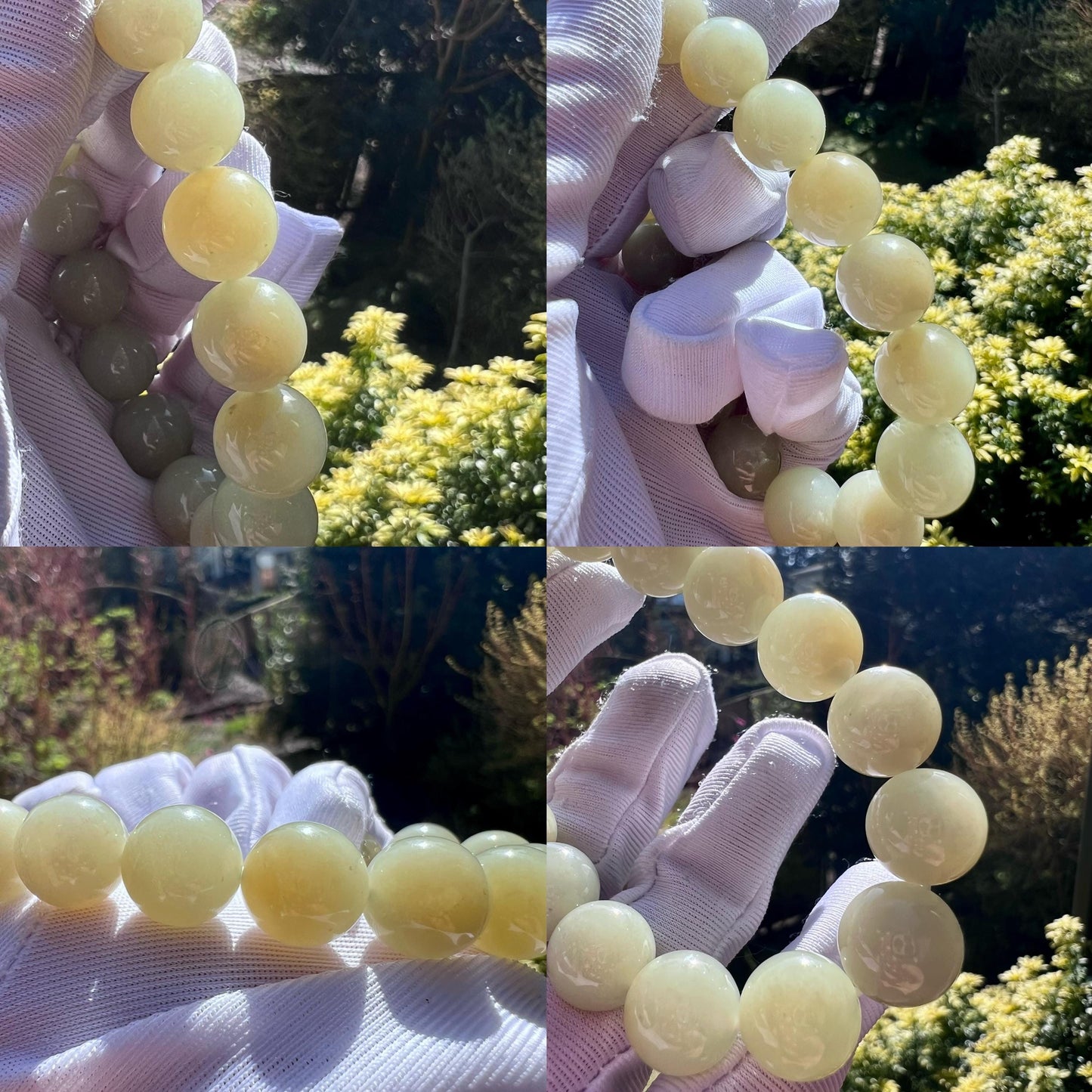 12mm Certified Natural brown white nephrite bracelet/bluish white and brown color天然糖白玉 糖青白玉手串 双色玉 #2827
