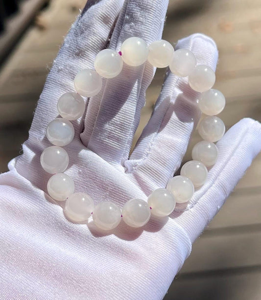 Certified natural jade/Icy light purple nephrite Bracelet/ Ice fairy purple nephrite天然冰烟紫手串 浅冰仙紫  #2724 冰胶起莹光