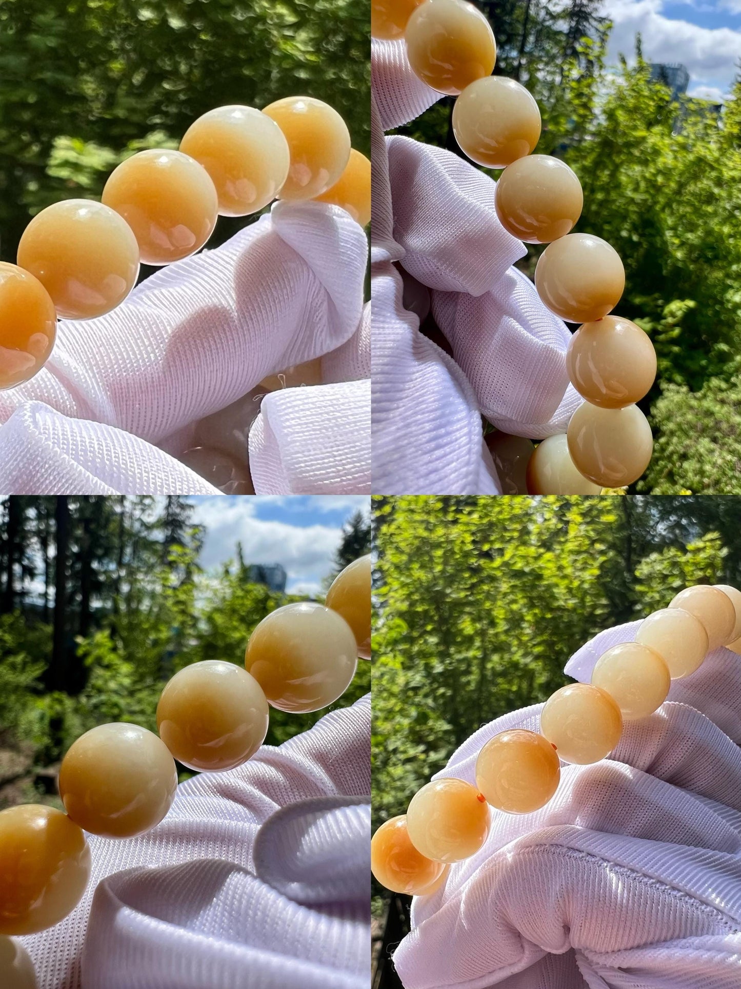 12mm Certified natural brown white nephrite bracelet/Qiemo white and golden yellow brown color天然精品糖白玉手串 黄金糖白玉手串 #7242 聚宝盆 一口糖