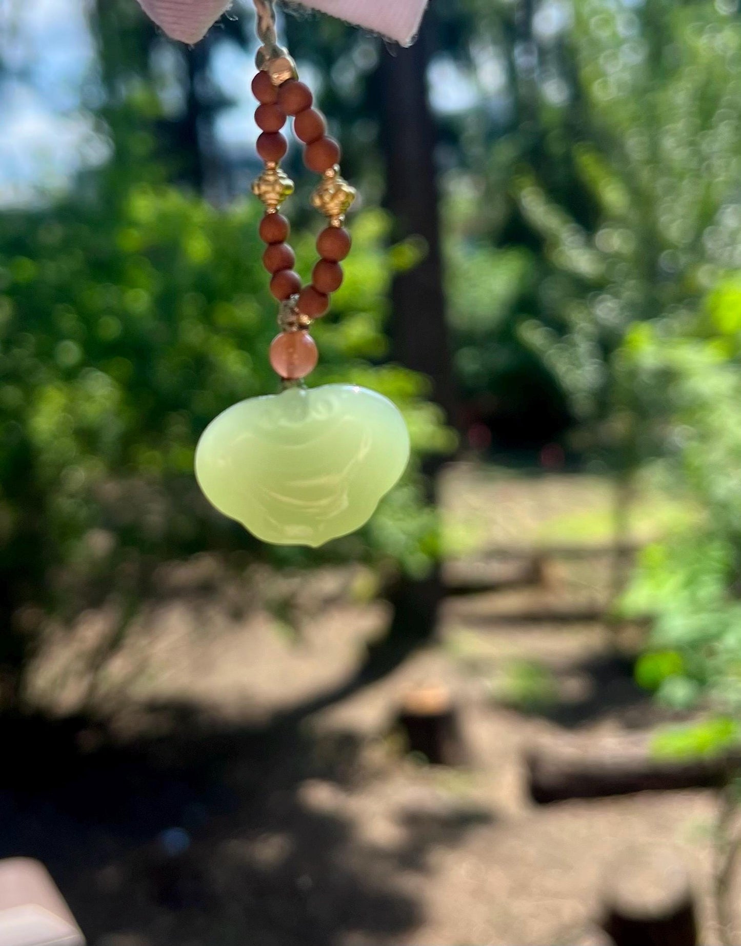Certified natural jade/Icy Qingshui nephrite Carved Ruyi lock /bluish green Ruyi pendant necklace天然软玉 冰晴水 平安如意锁吊坠#1749 冰胶糯润