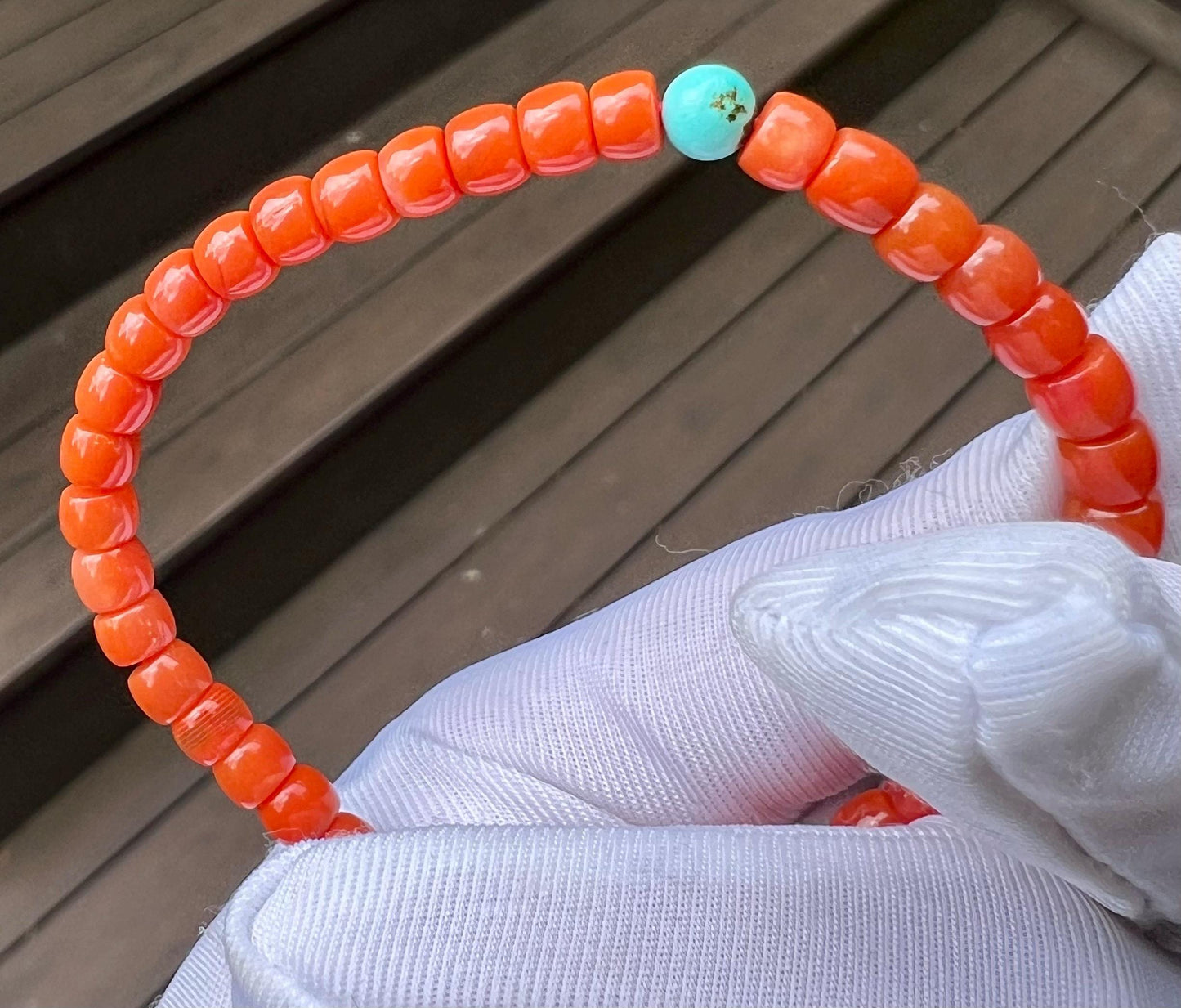 Certified natural Nanhong agate straight cutBeads bracelet, gem luster Sichuan Nanhong/Full color South Red Agate天然精品川料南红 联合料满色 精工直切#2663