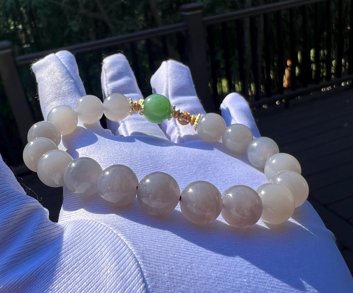 9.8mm+ Certified natural jade/Gradient purple nephrite bracelet/ icy smoky purple/天然软玉 老矿 冰烟紫  渐变紫手串 #3731 冰润细糯 搭配碧玉苹果绿圆珠