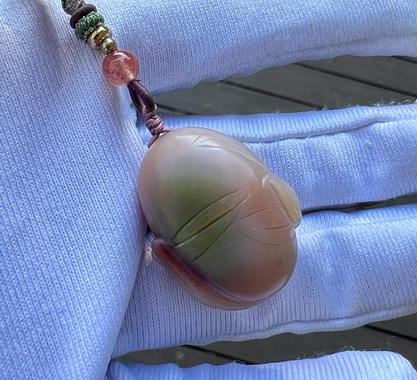 Certified natural Sichuan old mine Yanyuan agate pendant/fleshy pink Yanyuan Agate Nine-tailed Fox 天然精品 川料盐源玛瑙 粉糯双色九尾狐#2085满色满肉 高玉化度