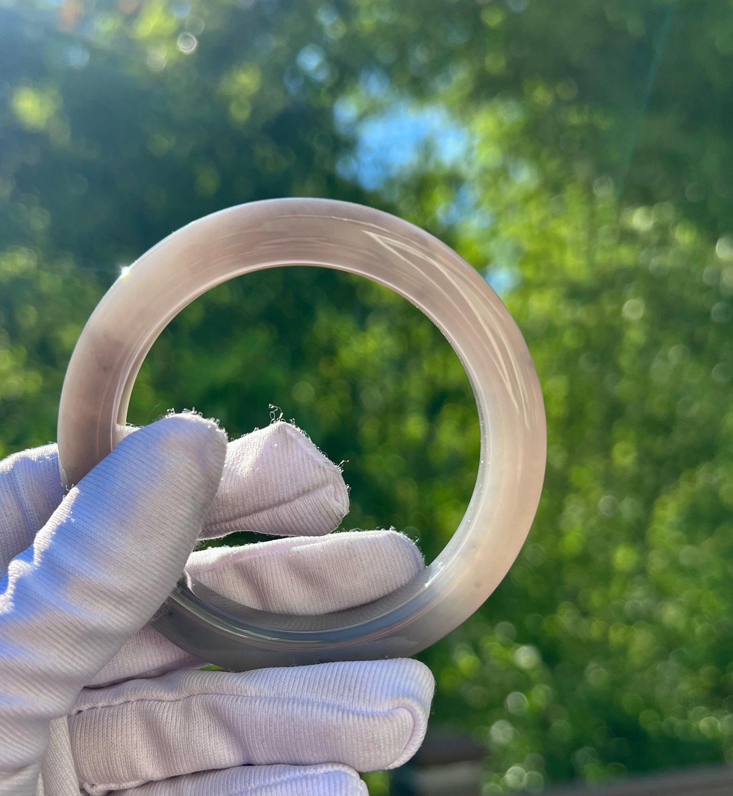 54.8mm Certified natural jade/ old mine purple nephrite bangle /bracelet 紫气东来 天然软玉 老矿烟紫正圈手镯 平安镯 香芋紫双色 老熟料#0389 冰润糯 意境烟紫